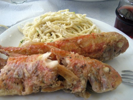 Red Mullet and Pasta , Kithnos